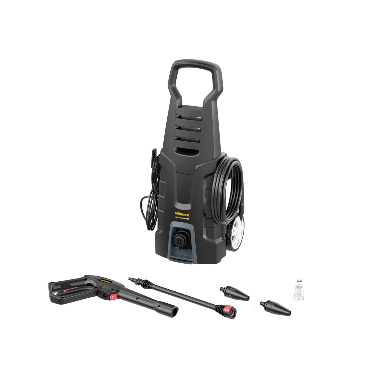 AQUASTORM Advanced Hochdruckreiniger - 135 bar, 1700W, 2x Düsen, 5m Schlauch, Pistole, Lanze