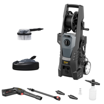 AQUASTORM Premium Hochdruckreiniger - 150 bar, 2000W, Oberflächenreiniger, Rotationsbürste, 3x Düsen, 7m Schlauch, Pistole, Lanze