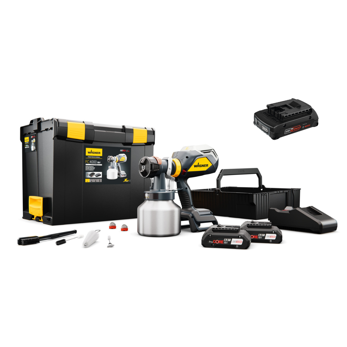 Wagner XVLP FinishControl 4000 18V Finespray Kit + extra Akku im exklusiven Bundle