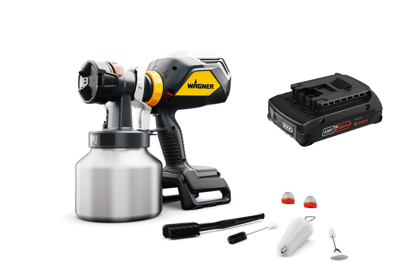 Wagner XVLP FinishControl 4000 18V Finespray + Bosch AmpShare Akku 18V