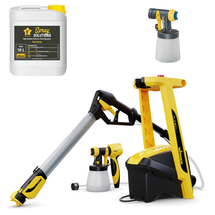Wagner Universal Sprayer W 950 FLEXiO + Aufsatz Extra Brilliant + 10l Wandfarbe weiß